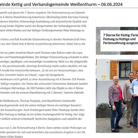 4-Sterne Zertifizierte Ferienwohnung Festung Zu Ketghe - Naehe Koblenz Fuer Urlaub Und Arbeit Kettig Zewnętrze zdjęcie